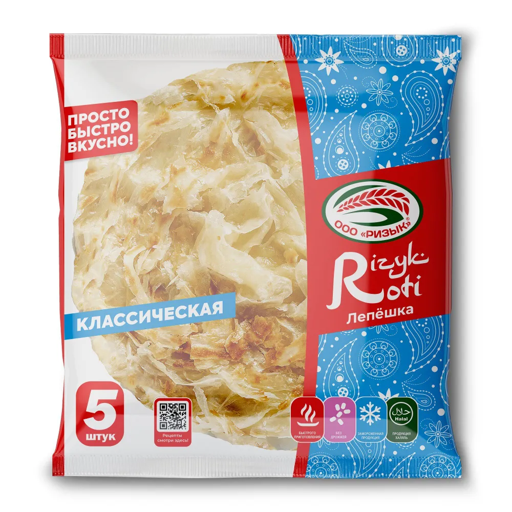 Лепёшка пшеничная, 450 г, роти заморожен
