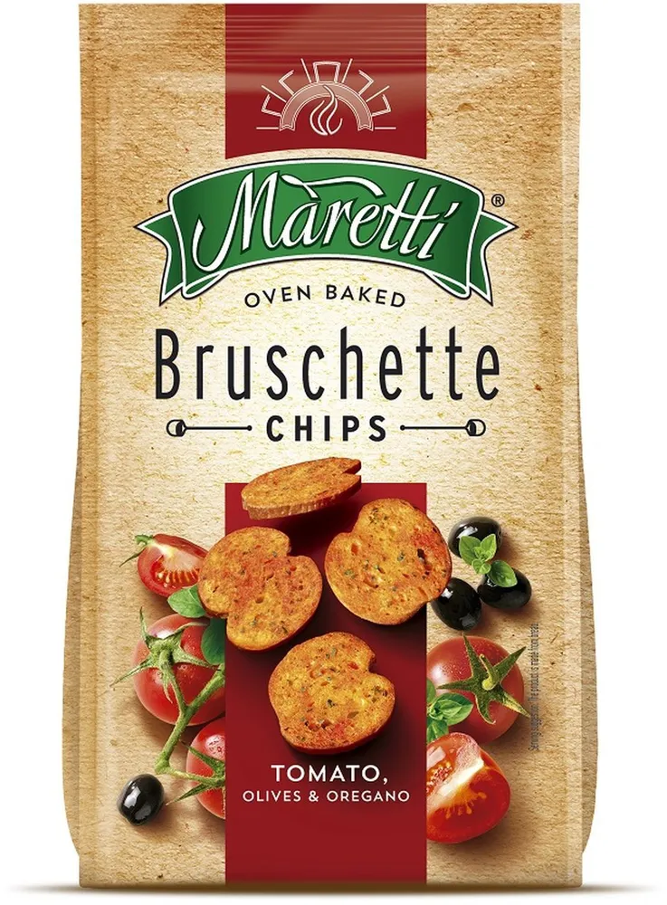 Брускетты Maretti, томаты/оливки/орегано