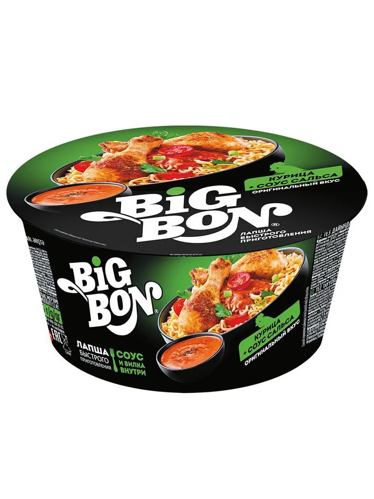 Лапша Быстрого Приготовления BigBon Кури